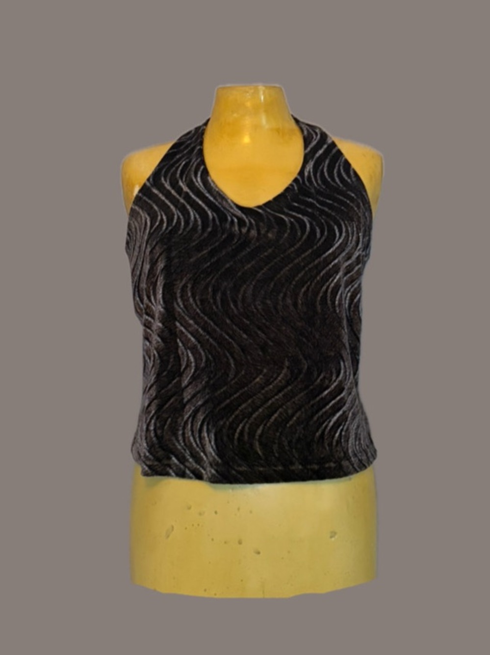 🐗Y2K Swirl Velvet Halter Top🐗